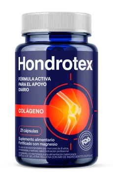 Frasco Hondrotex Cápsulas azul con fórmula activa para el apoyo diario, colágeno, 21 cápsulas, fortificado con magnesio